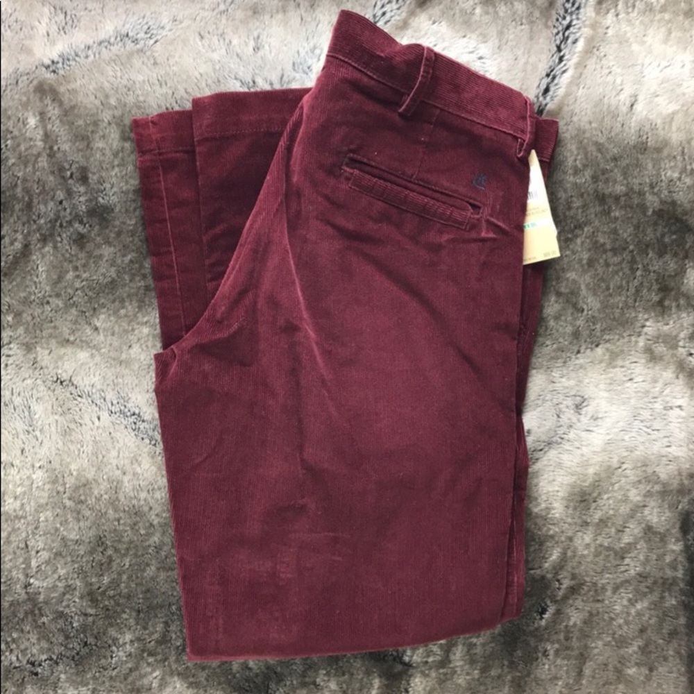 Burgundy corduroy Life Khaki pants
